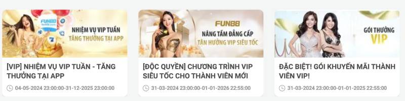 Khuyến Mãi Fun88: Ưu Đãi Đặc Biệt Dành Riêng Cho Member 4 Dành Riêng Cho Thành Viên VIP